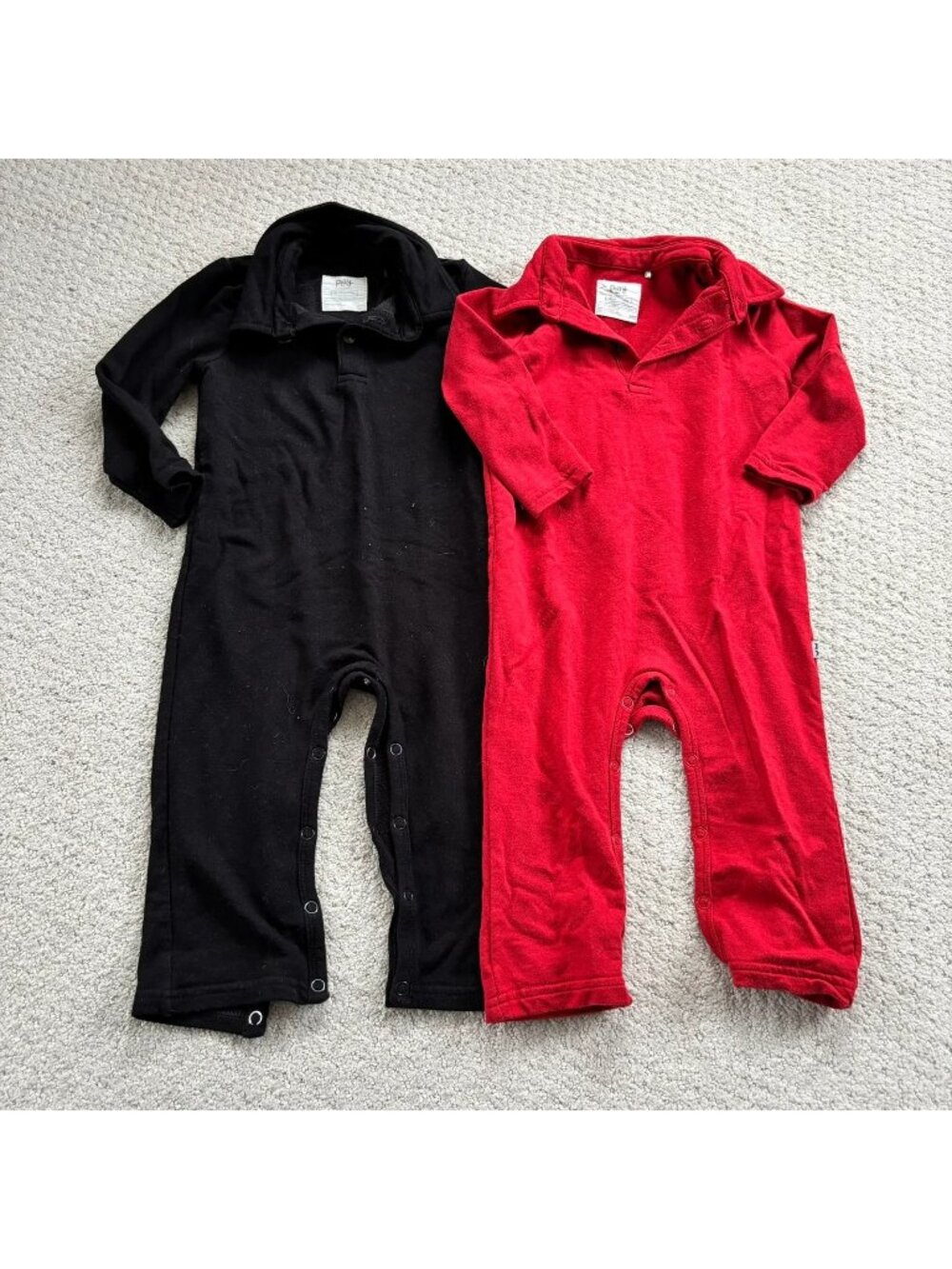 Little sleepies play polo rompers